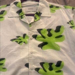 Bonsai Green Leaf Print Shirt